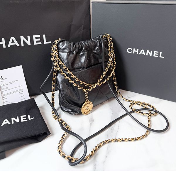 Túi Đeo Chéo Nữ Chanel C22 Mini Handbag Black Gold Màu Đen - Túi xách - Vua Hàng Hiệu