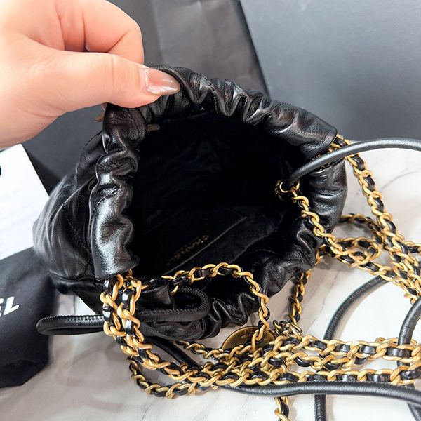 Túi Đeo Chéo Nữ Chanel C22 Mini Handbag Black Gold Màu Đen - Túi xách - Vua Hàng Hiệu