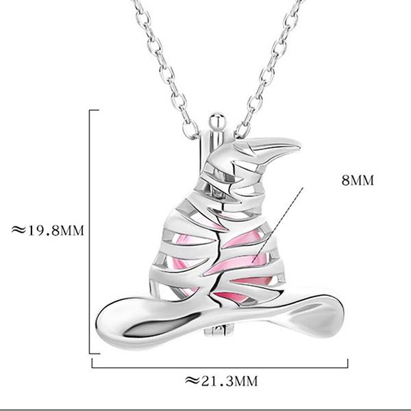 Dây Chuyền Nữ Lili Jewelry Dạng Lồng Đóng Mở Hình Đồ Vật Chứa Đá CZ LILI_564472 Màu Bạc (Mũ Phù Thuỷ) - Trang sức - Vua Hàng Hiệu