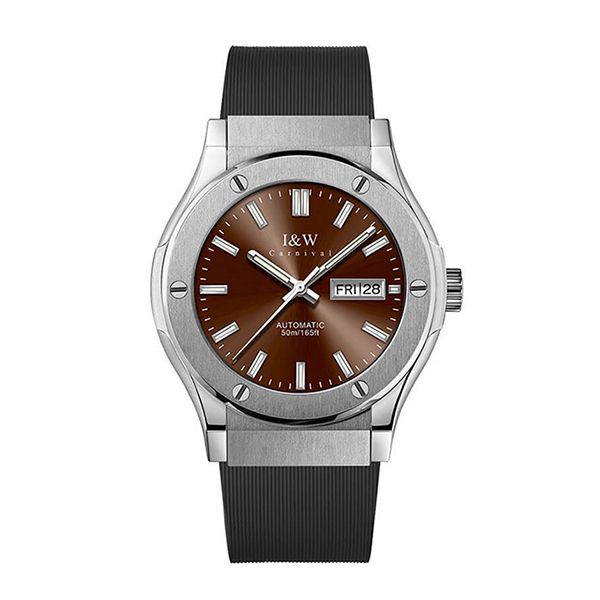 Đồng Hồ Nam I&W Carnival 42mm IW55851GT-DS (IW55851G6) Automatic Màu Bạc Nâu - Đồng hồ - Vua Hàng Hiệu