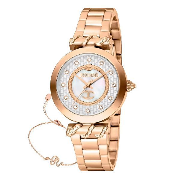 Đồng Hồ Nữ Just Cavalli Quartz Donna Luce White Dial JC1L257M0045 Màu Vàng Hồng - Đồng hồ - Vua Hàng Hiệu