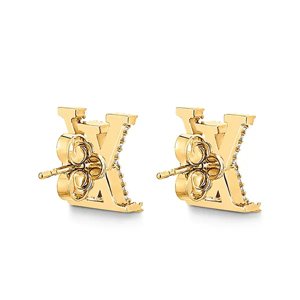 Khuyên Tai Nữ Louis Vuitton LV M00609 Iconic Earrings Màu Vàng Trắng - Trang sức - Vua Hàng Hiệu