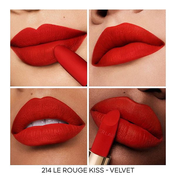 Son Guerlain Rouge G Velvet 214 Le Rouge Kiss Màu Đỏ Ruby - Son Môi - Vua Hàng Hiệu