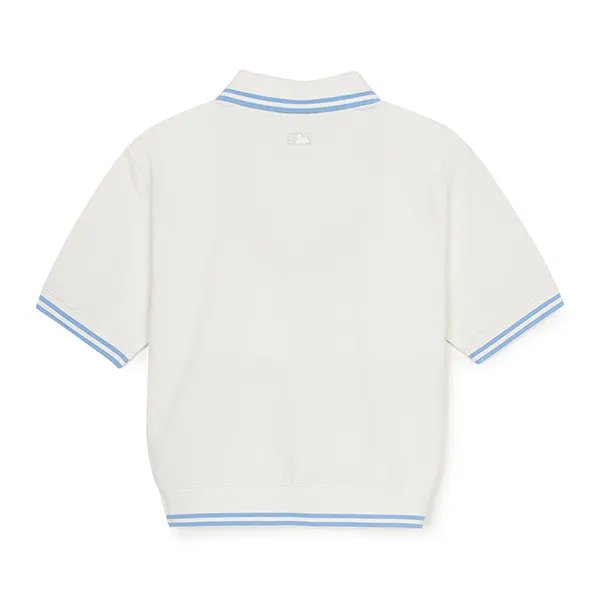 Áo Polo Nữ MLB Basic Crop Polo New York Yankees 3FPQB0253-50IVS Màu Trắng Kem Size S - Thời trang - Vua Hàng Hiệu