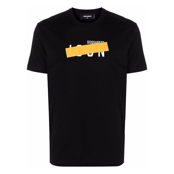 Áo Thun Nam Dsquared2 Tape Detail Icon Black S79GC0035S23009 T-shirt Màu Đen Size M - Thời trang - Vua Hàng Hiệu