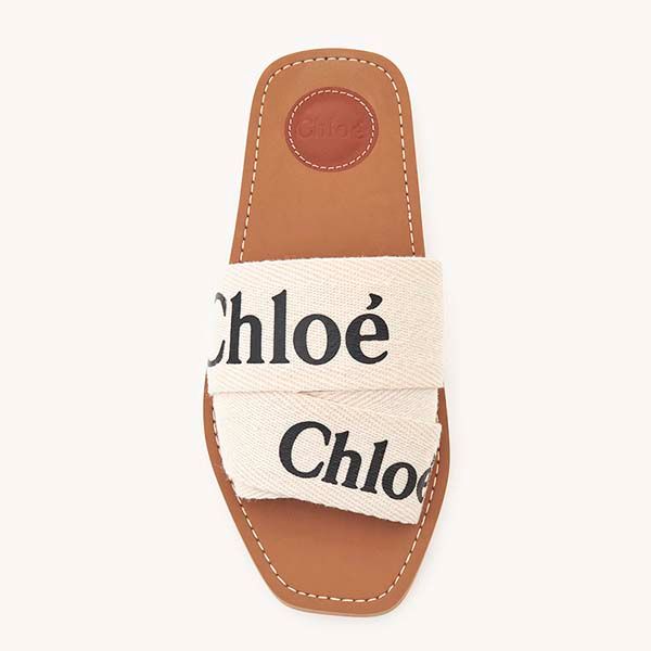 Dép Nữ Chloé Woody Mule Slides White Màu Trắng Size 35 - Dép - Vua Hàng Hiệu