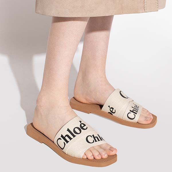 Dép Nữ Chloé Woody Mule Slides White Màu Trắng Size 35 - Dép - Vua Hàng Hiệu