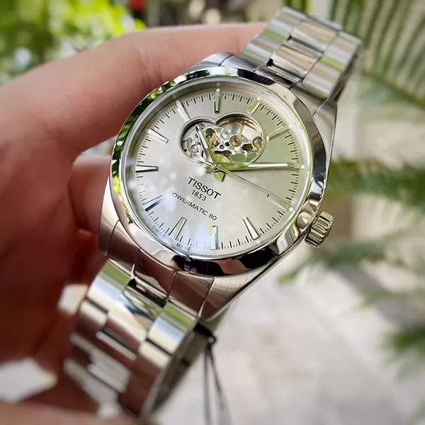 Đồng Hồ Nam Tissot Gentleman Powermatic 80 Open Heart T127.407.11.081.00 Màu Bạc Xám - Đồng hồ - Vua Hàng Hiệu