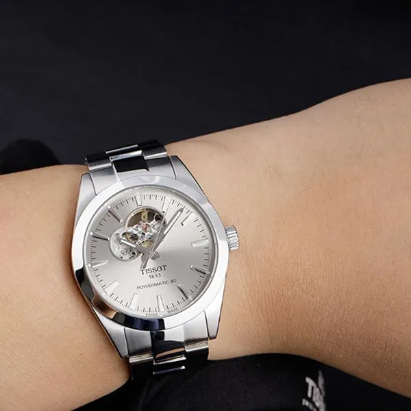 Đồng Hồ Nam Tissot Gentleman Powermatic 80 Open Heart T127.407.11.081.00 Màu Bạc Xám - Đồng hồ - Vua Hàng Hiệu