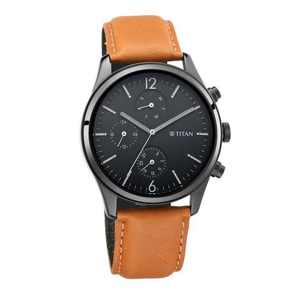 Đồng Hồ Nam Titan Neo V Leather Strap 1805NL02 Màu Nâu/Đen - Đồng hồ - Vua Hàng Hiệu