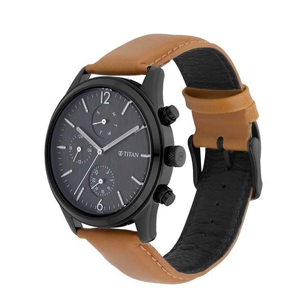 Đồng Hồ Nam Titan Neo V Leather Strap 1805NL02 Màu Nâu/Đen - Đồng hồ - Vua Hàng Hiệu
