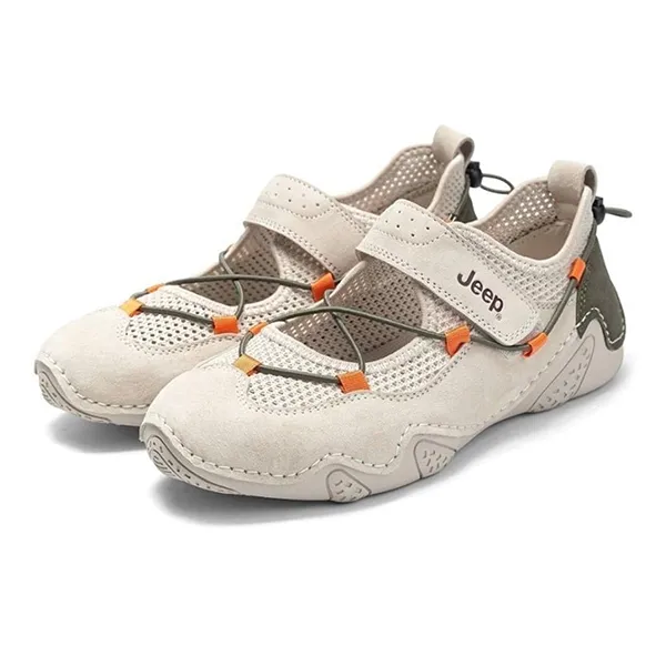 Giày Búp Bê Nữ Jeep Outdoor Shoes Grey Orange PX241WAS932 Màu Xám - Cam Size 38 - Giày - Vua Hàng Hiệu