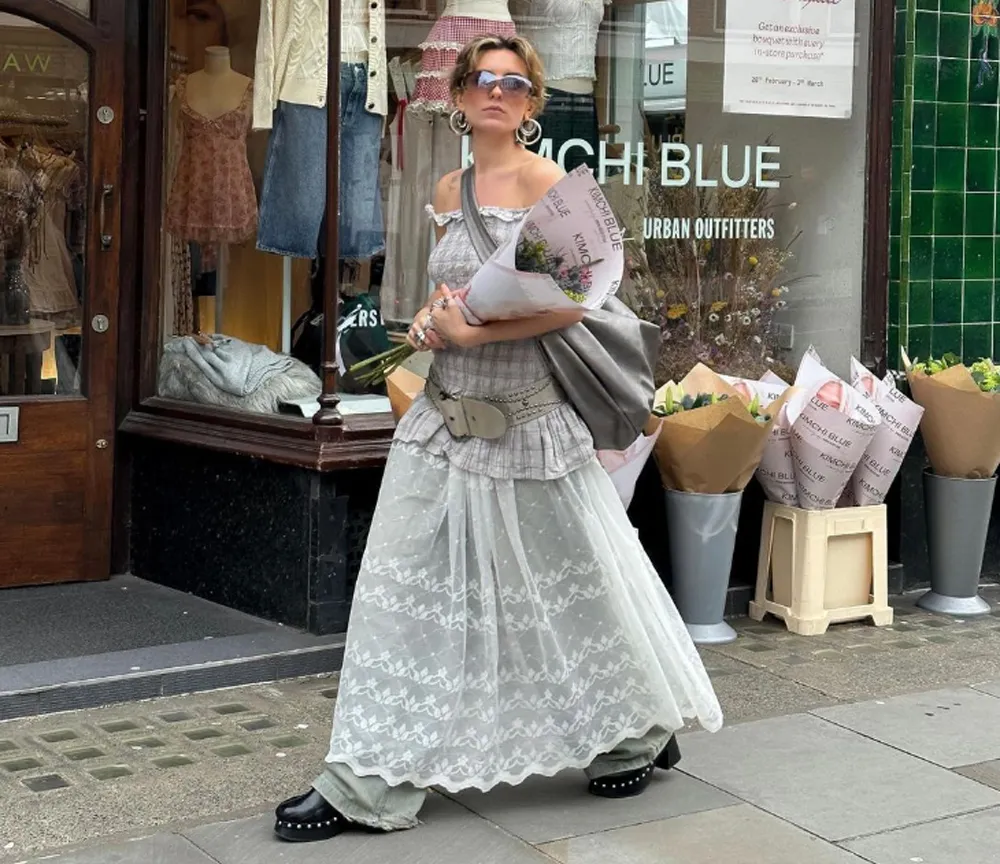 10 cách phối đồ cùng chân váy ren đẹp như Fashionista