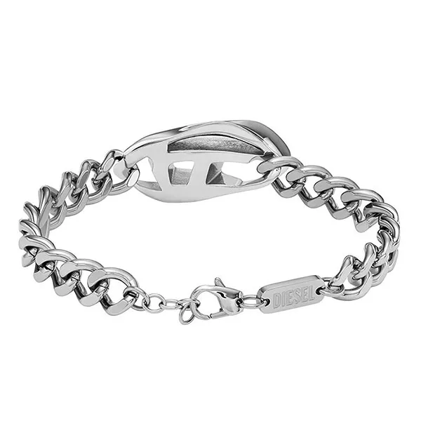 Vòng Đeo Tay Diesel Stainless Steel Chain Bracelet Màu Bạc - Trang sức - Vua Hàng Hiệu