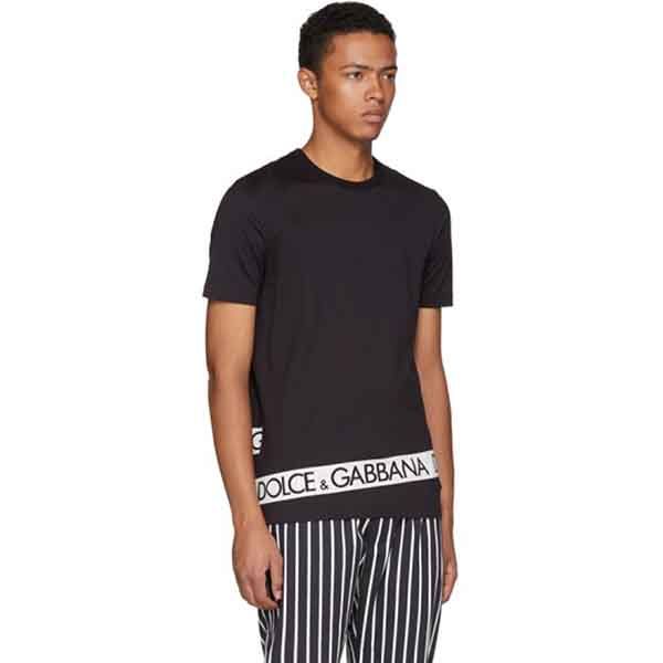 Áo Phông Nam Dolce & Gabbana D&G Black Logo Tape T-Shirt Màu Đen Size 46 - Thời trang - Vua Hàng Hiệu