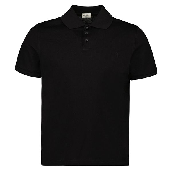 Áo Polo Nam Yves Saint Laurent YSL Black Cotton Polo Shirt 712300 YB2OC 1000 Noir Màu Đen Size XS - Thời trang - Vua Hàng Hiệu