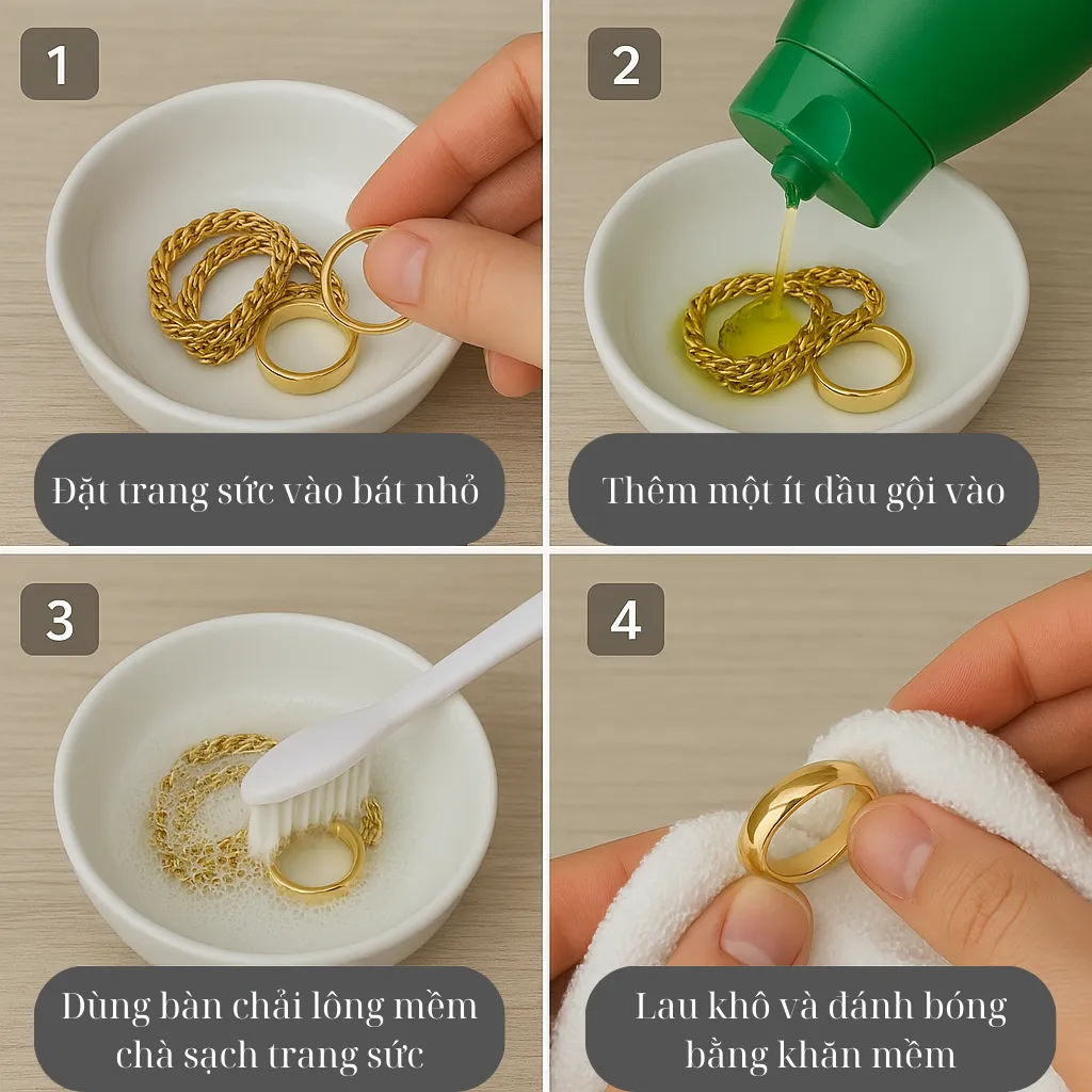 Top 12 cách làm sáng vàng, trang sức vàng hiệu quả