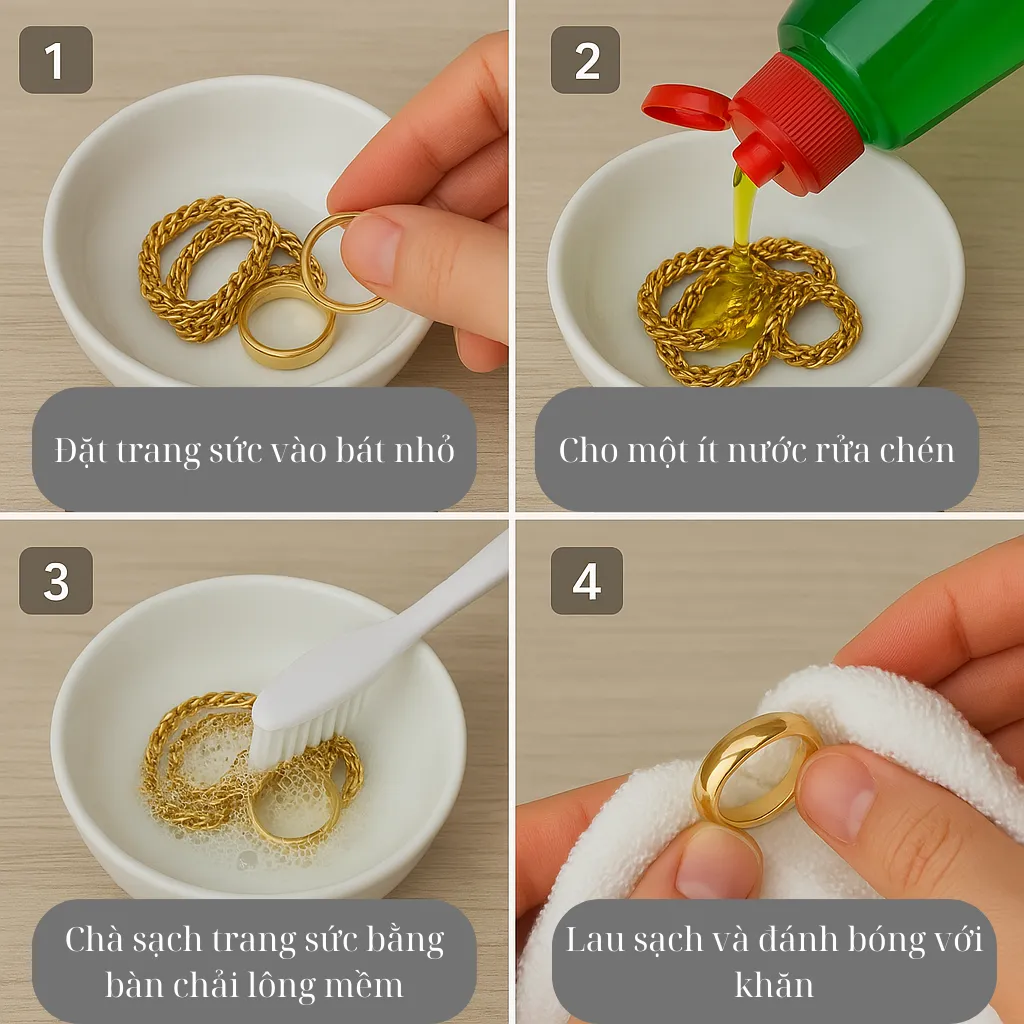 Top 12 cách làm sáng vàng, trang sức vàng hiệu quả