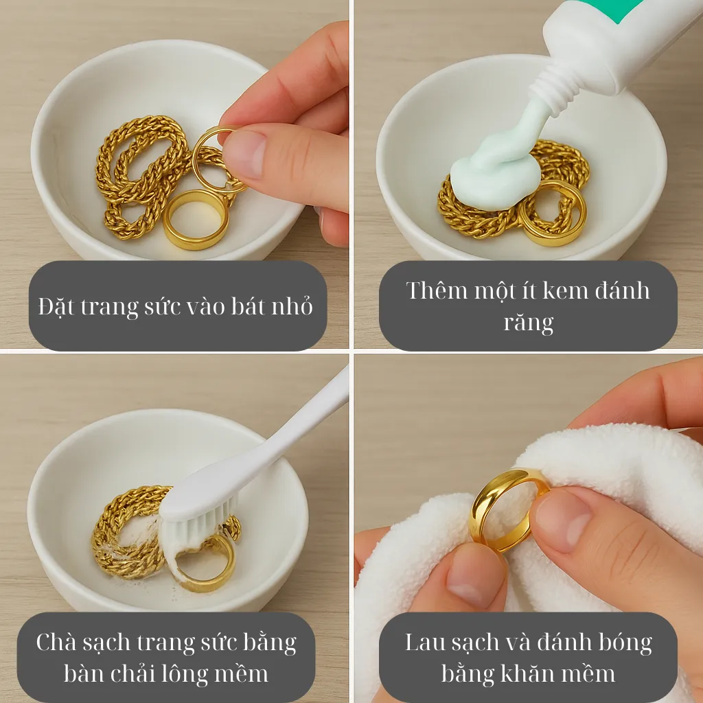 Top 12 cách làm sáng vàng, trang sức vàng hiệu quả