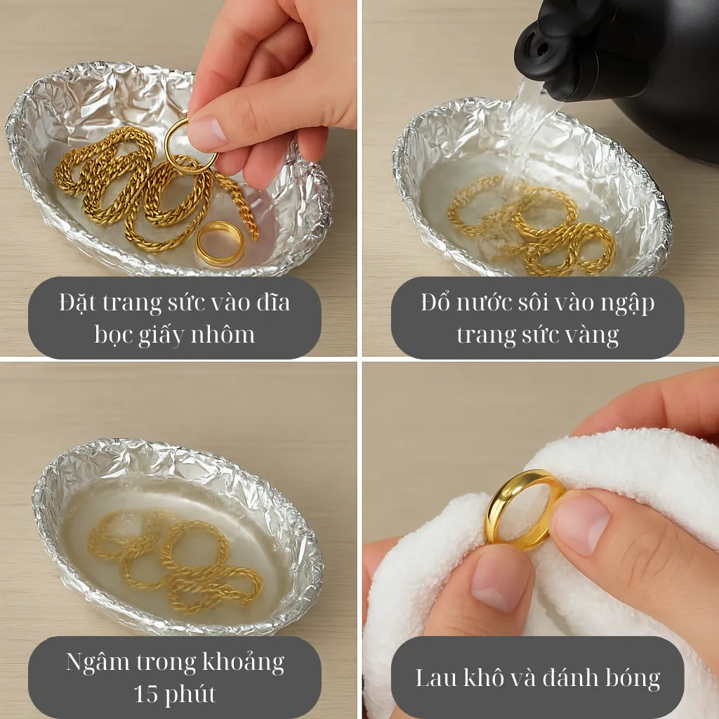 Top 12 cách làm sáng vàng, trang sức vàng hiệu quả