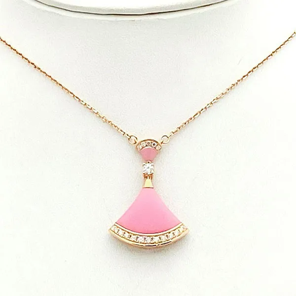 Dây Chuyền Nữ Bvlgari 18k Pink Diva's Diamond Pendant Necklace Màu Hồng Vàng - Trang sức - Vua Hàng Hiệu