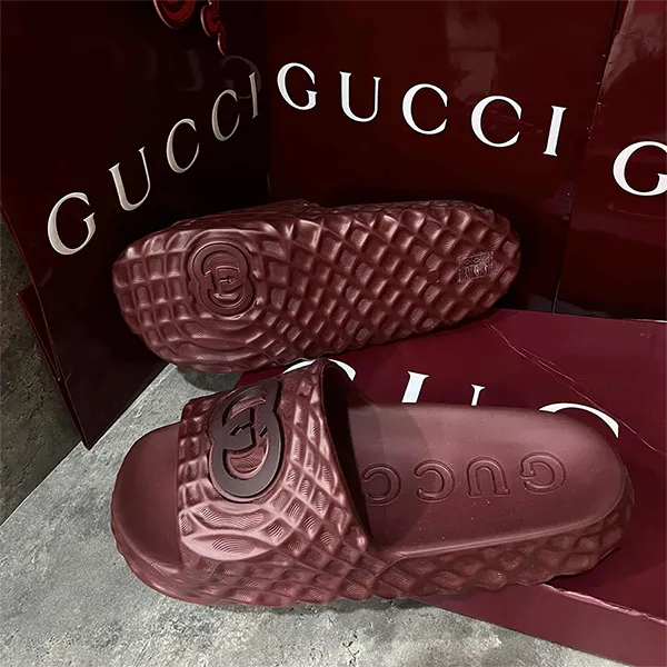 Dép Nam Gucci Men's Interlocking G Slide Sandal Màu Đỏ Size 41 - Dép - Vua Hàng Hiệu
