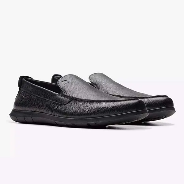 Giày Lười Da Nam Clarks FLX STP Màu Đen Size 40 - Giày - Vua Hàng Hiệu