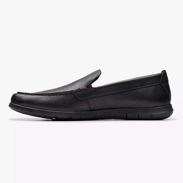 Giày Lười Da Nam Clarks FLX STP Màu Đen Size 40 - Giày - Vua Hàng Hiệu