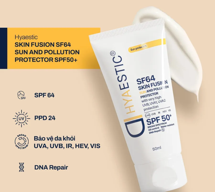 Hyaestic Skin Fusion SF64 Sun And Pollution Protector SPF50+
