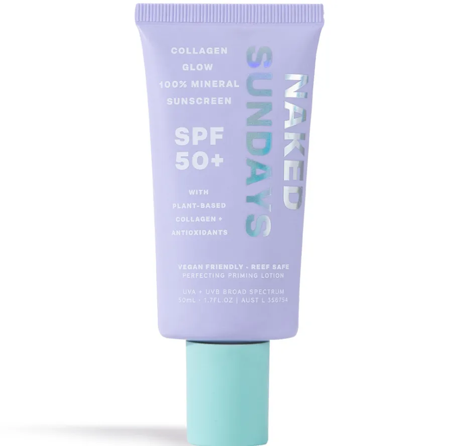Naked Sundays Collagen Glow 100% Mineral Perfecting Priming Lotion SPF50+