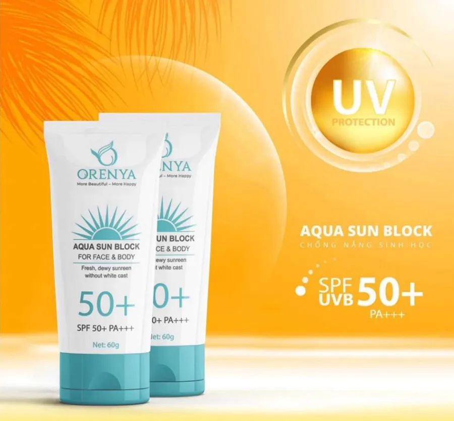 Kem chống nắng sinh học Aqua Sun Block Orenya 