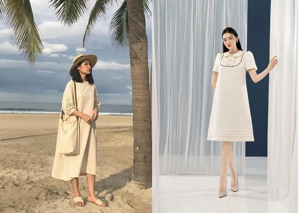Top 9 kiểu váy đi biển cho mẹ bầu che bụng, tôn dáng nên sở hữu