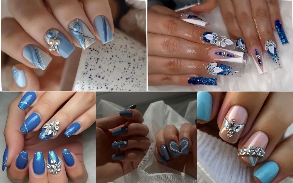 Tổng Hợp 150+ Mẫu Nail Màu Xanh Dương Hot Trend 2025