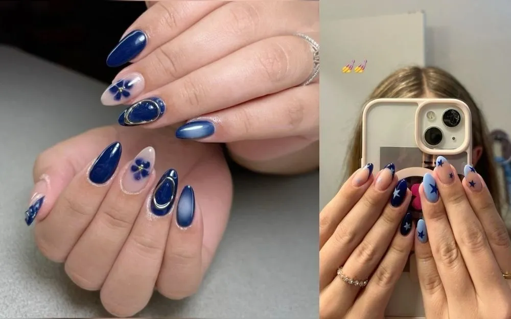 Tổng Hợp 150+ Mẫu Nail Màu Xanh Dương Hot Trend 2025
