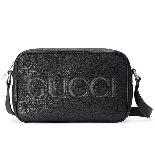 Túi Đeo Chéo Gucci Logo-Embroidered Leather Mini Shoulder Bag 768391 AACYX 8446 Màu Đen - Túi xách - Vua Hàng Hiệu