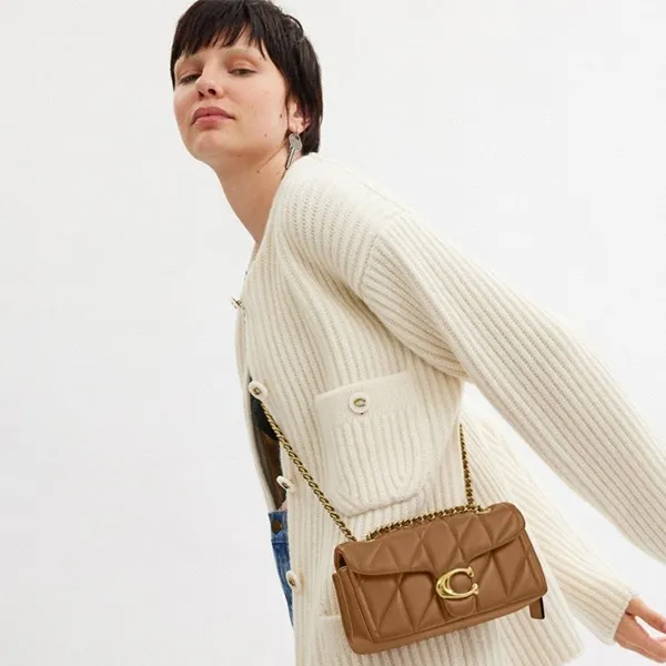 Túi Đeo Chéo Nữ Coach Tabby Shoulder Bag 20 With Quilting Crossbody Bag CP149 Màu Nâu - Túi xách - Vua Hàng Hiệu