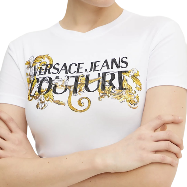 Áo Croptop Nữ Versace Jeans Couture T-Shirt 78HAHC05 CJ02C G03 Màu Trắng Size M - Thời trang - Vua Hàng Hiệu