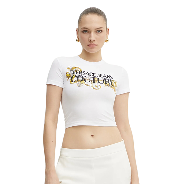Áo Croptop Nữ Versace Jeans Couture T-Shirt 78HAHC05 CJ02C G03 Màu Trắng Size M - Thời trang - Vua Hàng Hiệu