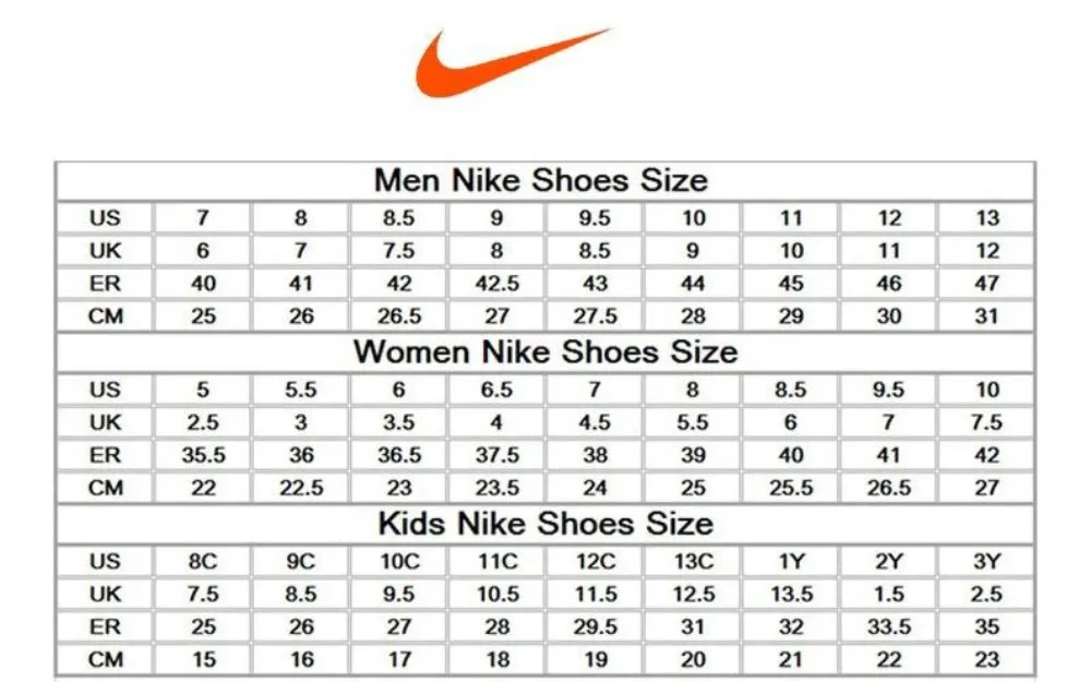Tổng Hợp Bảng Size Giày Đá Bóng Nike,Adidas, Mizuno,...