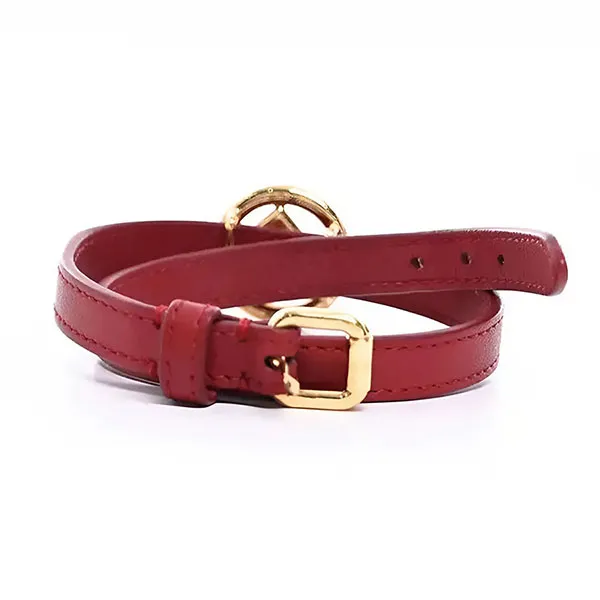 Vòng Đeo Tay Nữ Fendi Red Leather Double Tour TS Màu Đỏ - Trang sức - Vua Hàng Hiệu