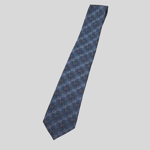 Cà Vạt Nam Gucci Signature Logo GGWEB Silk Tie Wire Blue 408869 Màu Xanh - Thời trang - Vua Hàng Hiệu