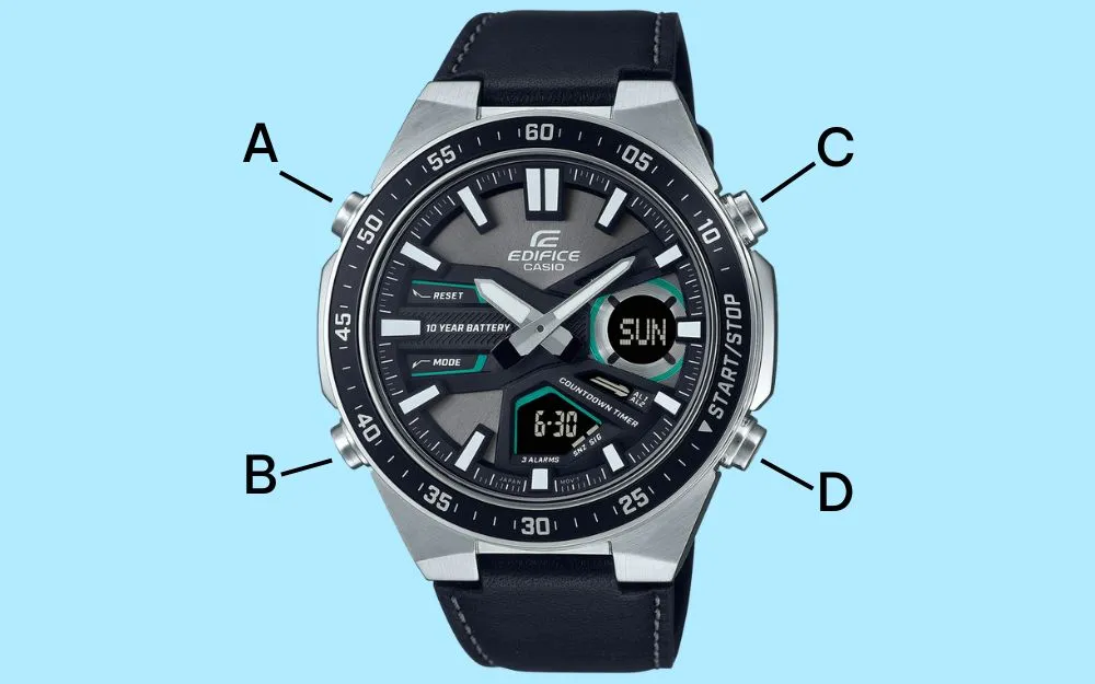 {Tips} Cách Chỉnh Đồng Hồ Casio Edifice 3 Nút, 4, 5 Nút Dễ Dàng