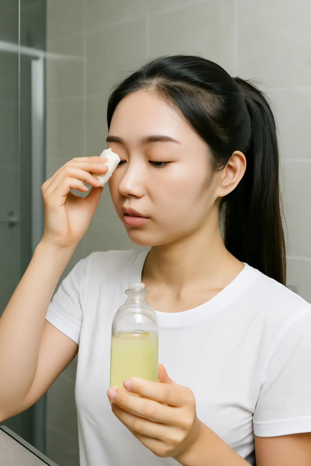 Sử dụng dầu dừa để tháo mi nối