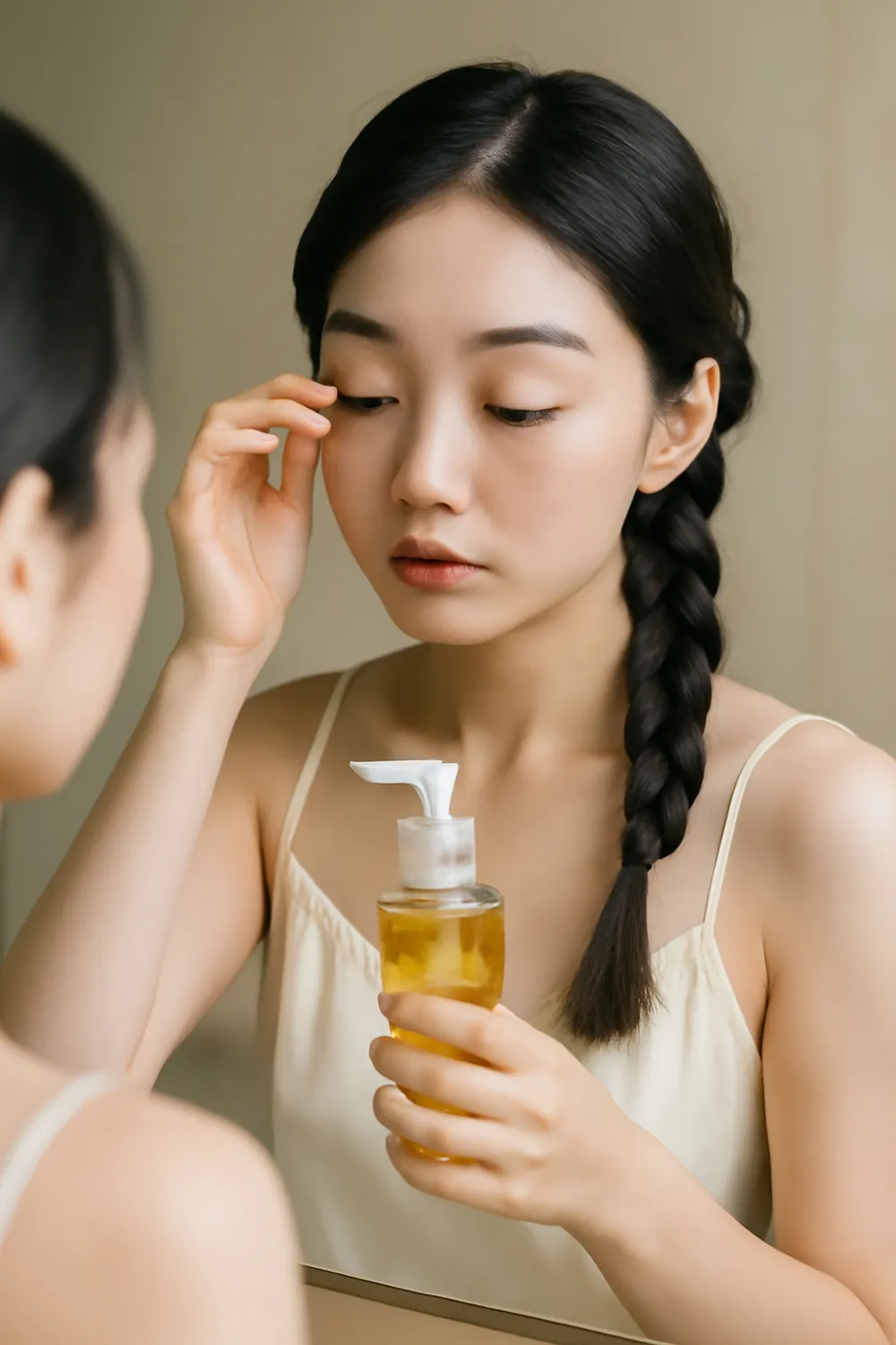 Cách tháo mi nối bằng dầu tẩy trang