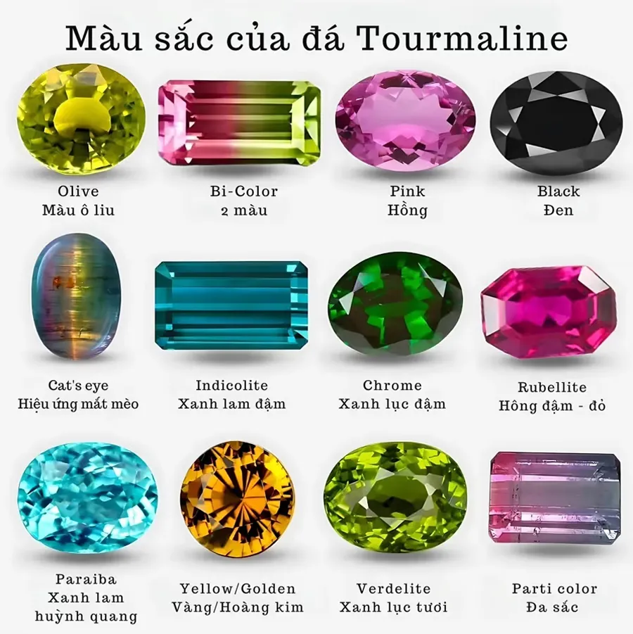 Đá Tourmaline là gì? Ý nghĩa, công dụng và cách chọn theo mệnh