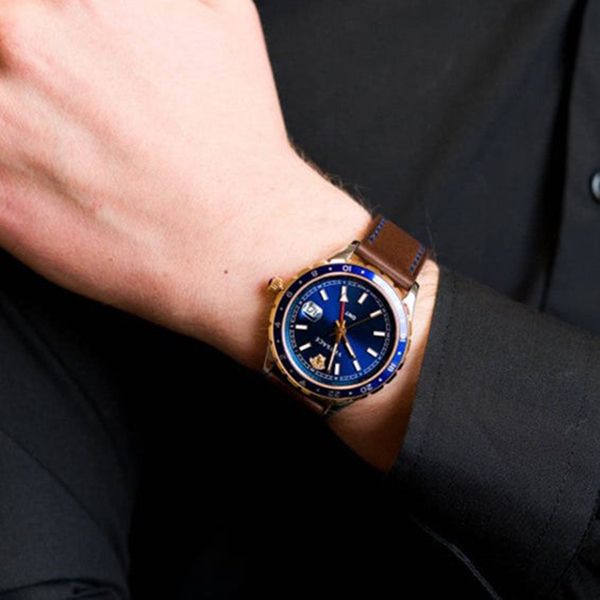 Đồng Hồ Nam Versace Hellenyium GMT Blue Dial Men's Watch V11080017 Màu Nâu/Xanh - Đồng hồ - Vua Hàng Hiệu