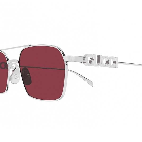 Kính Mát Nữ Gucci GG1804S 004 Silver Red Sunglasses Màu Bạc Đỏ - Kính mắt - Vua Hàng Hiệu