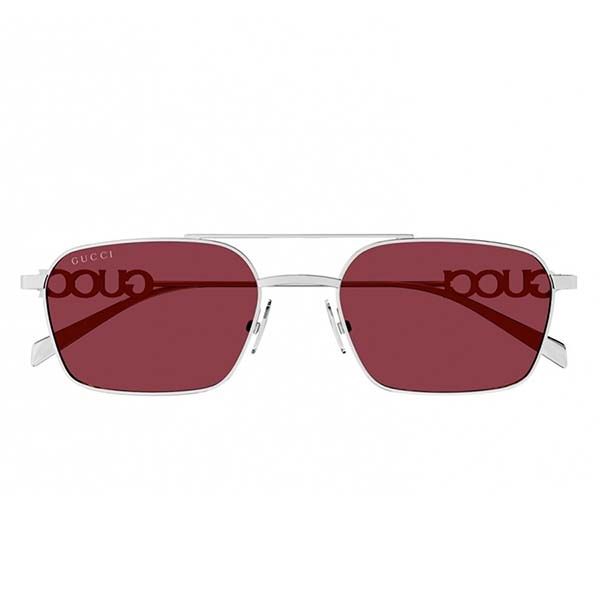 Kính Mát Nữ Gucci GG1804S 004 Silver Red Sunglasses Màu Bạc Đỏ - Kính mắt - Vua Hàng Hiệu
