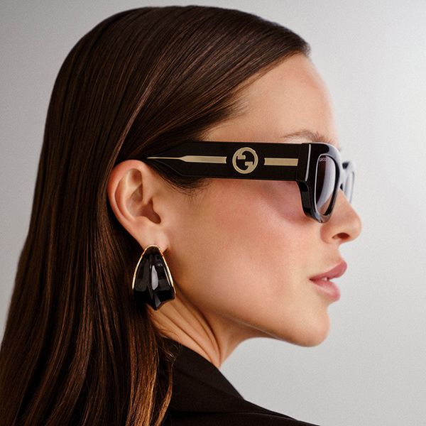 Kính Mát Nữ Gucci Black Panthos Sunglasses GG1558SK 001 Màu Đen - Kính mắt - Vua Hàng Hiệu