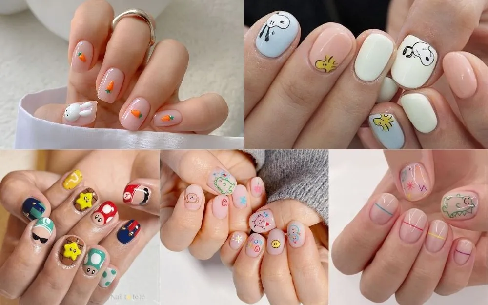 100+ Mẫu Nail Cute Cho Móng Ngắn: Xinh Xắn, Bắt Trend 2025